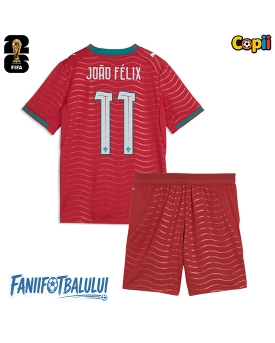 Portugalia Joao Felix #11 Echipament de Fotbal Replică Mondial 2026 Copii Acasa (+ Șorturi)